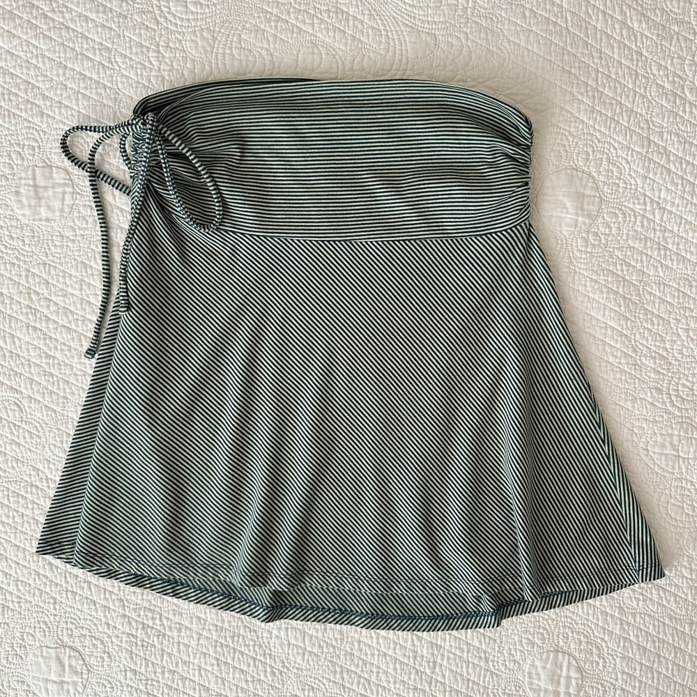 Patagonia Women’s Lithia Convertible Skirt Top Green Striped Medium - Picture 2 of 9